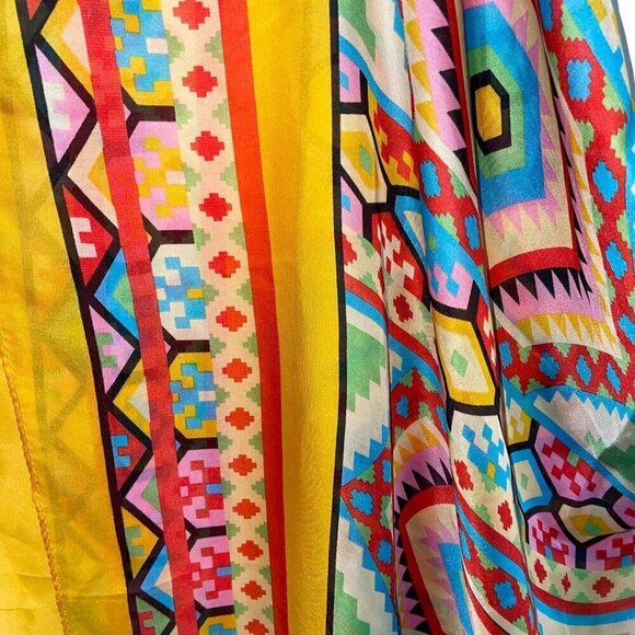 Womens Scarf Size Large Multicolor Southwestern Print Bohemian - Picture 3 of 10